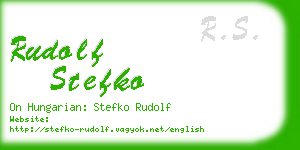 rudolf stefko business card